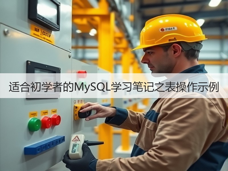 适合初学者的MySQL学习笔记之表操作示例
