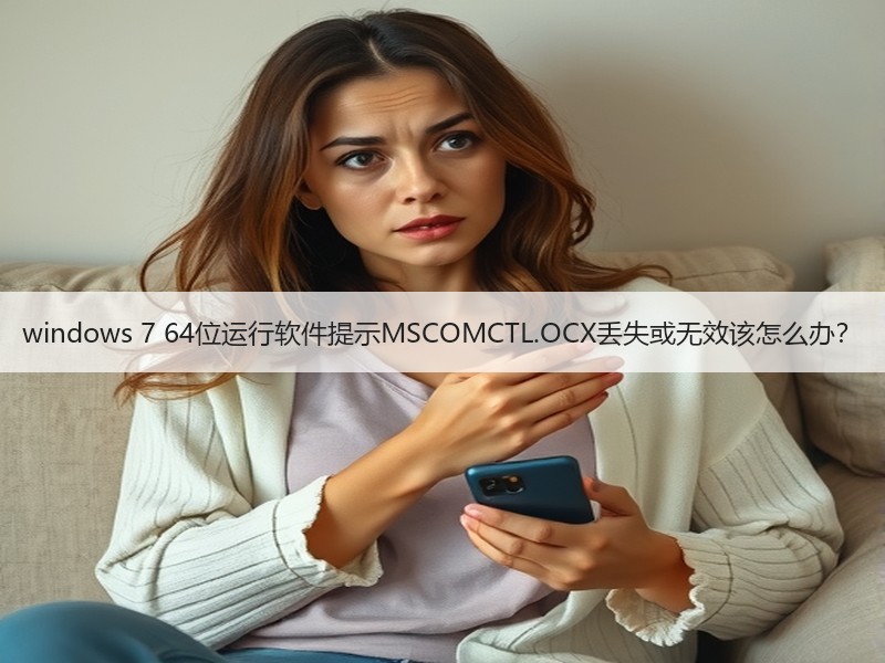 windows 7 64位运行软件提示MSCOMCTL.OCX丢失或无效该怎么办？