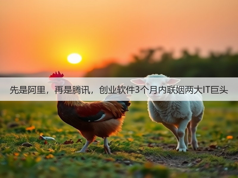 先是阿里，再是腾讯，创业软件3个月内联姻两大IT巨头