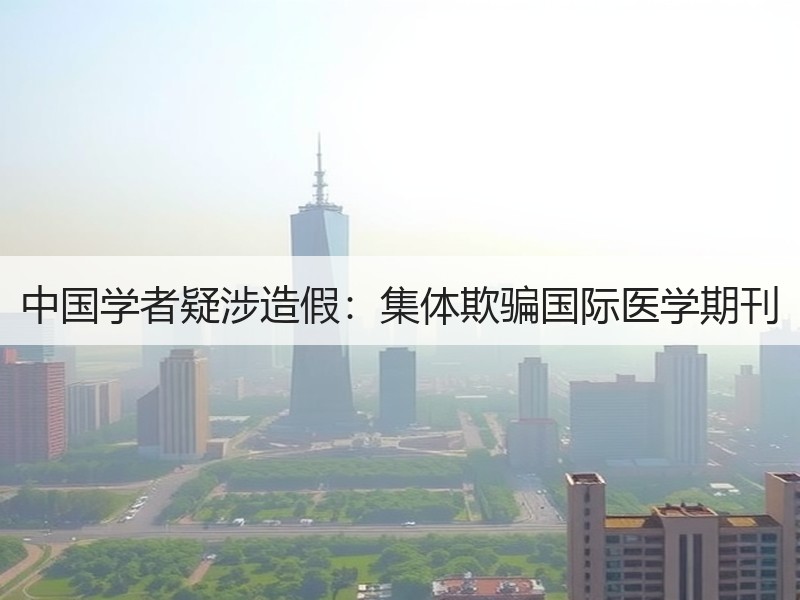 中国学者疑涉造假：集体欺骗国际医学期刊