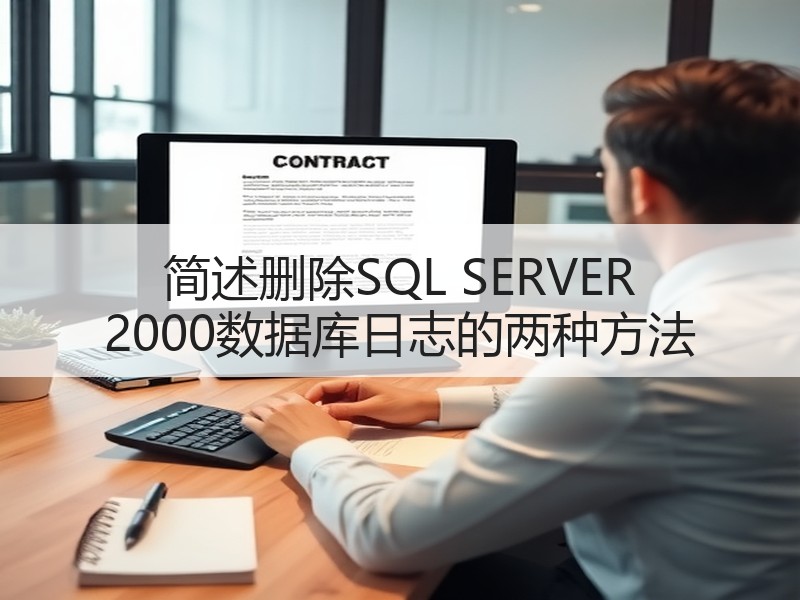 简述删除SQL SERVER 2000数据库日志的两种方法