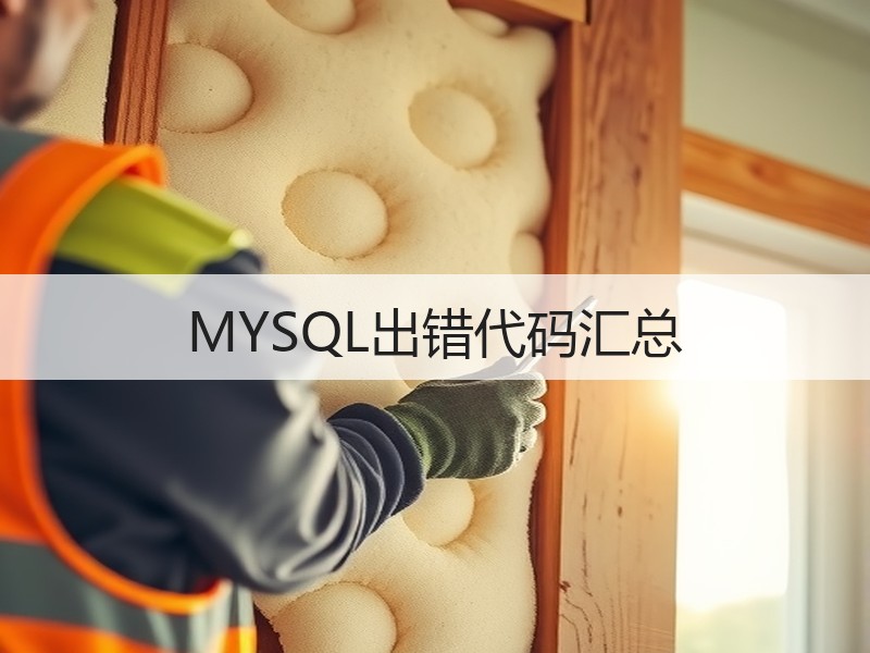 MYSQL出错代码汇总