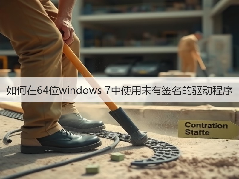 如何在64位windows 7中使用未有签名的驱动程序