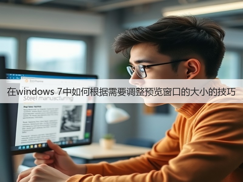 在windows 7中如何根据需要调整预览窗口的大小的技巧