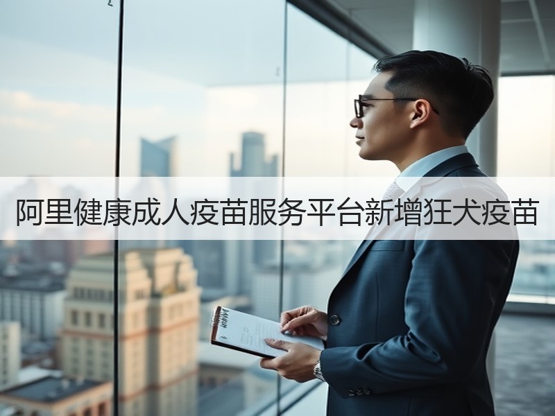 阿里健康成人疫苗服务平台新增狂犬疫苗
