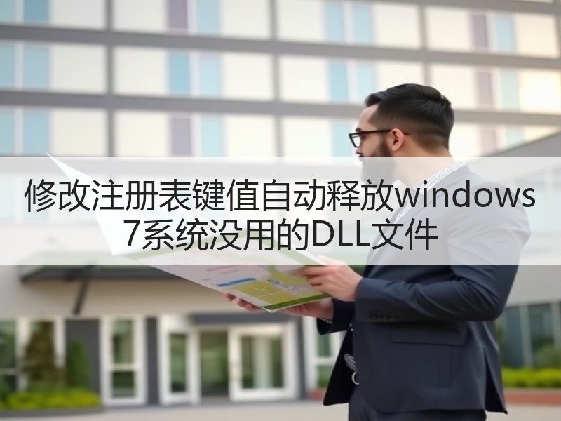 修改注册表键值自动释放windows 7系统没用的DLL文件