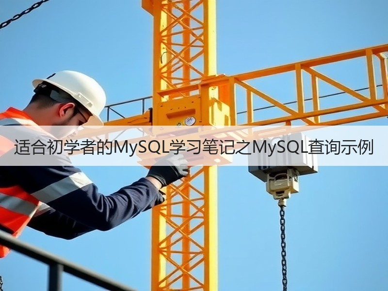 适合初学者的MySQL学习笔记之MySQL查询示例