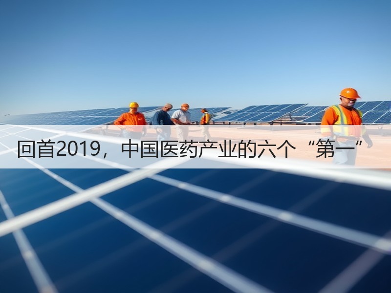 回首2019，中国医药产业的六个“第一”