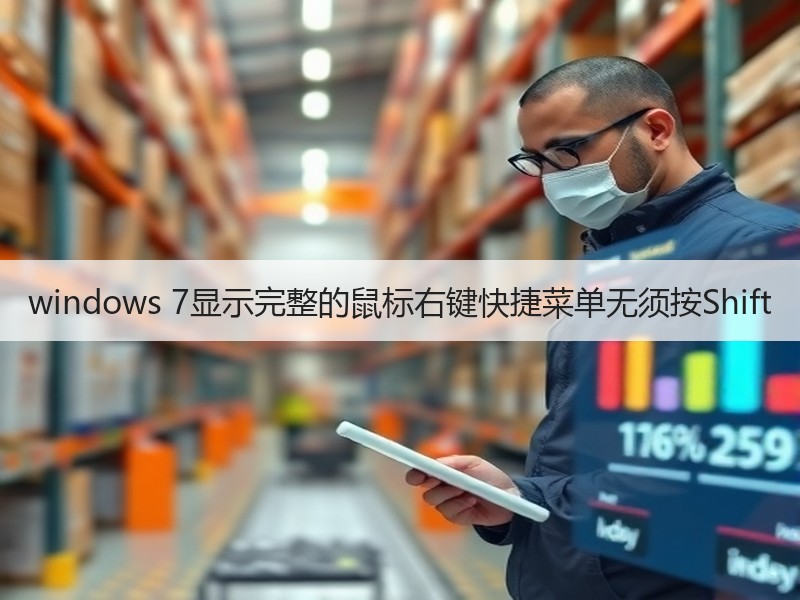 windows 7显示完整的鼠标右键快捷菜单无须按Shift