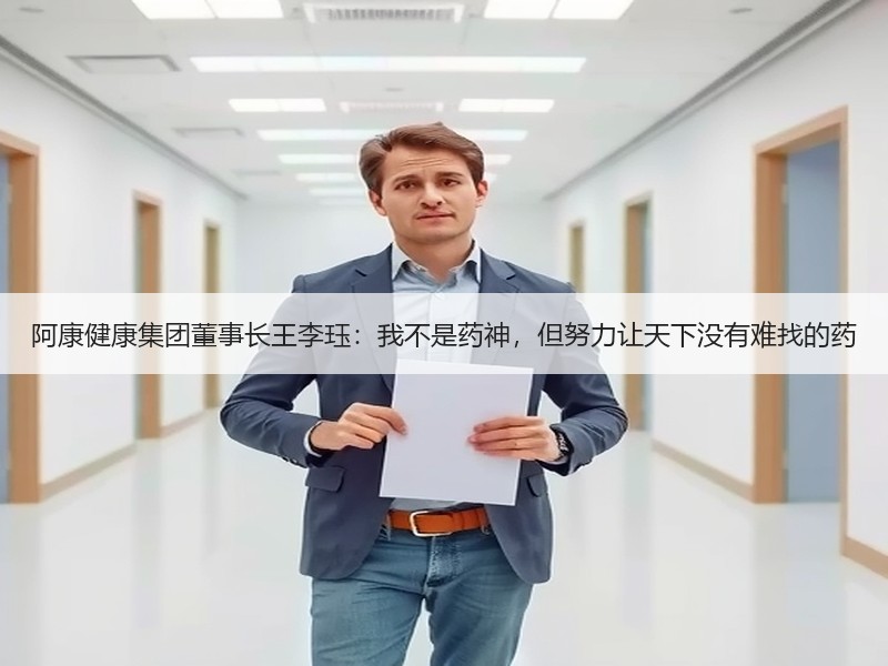 阿康健康集团董事长王李珏：我不是药神，但努力让天下没有难找的药