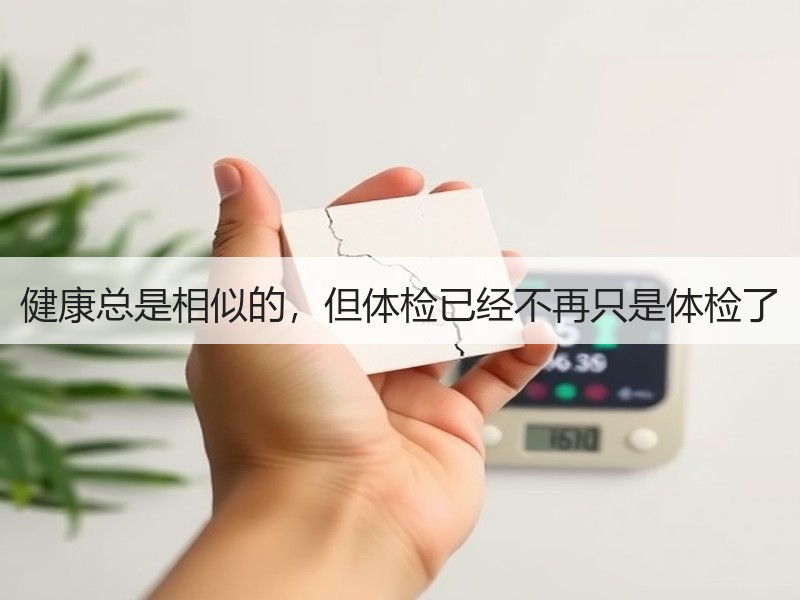 健康总是相似的，但体检已经不再只是体检了