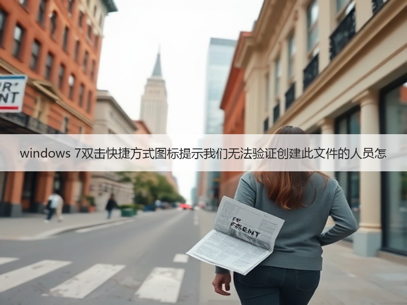 windows 7双击快捷方式图标提示我们无法验证创建此文件的人员怎