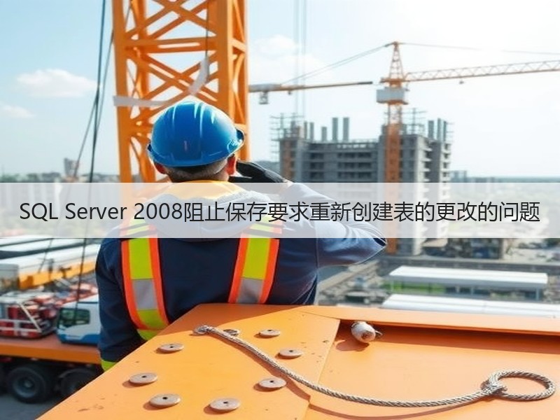 SQL Server 2008阻止保存要求重新创建表的更改的问题