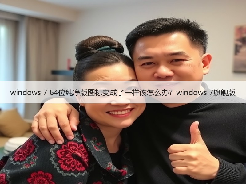 windows 7 64位纯净版图标变成了一样该怎么办？windows 7旗舰版
