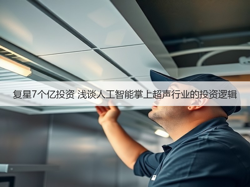 复星7个亿投资 浅谈人工智能掌上超声行业的投资逻辑