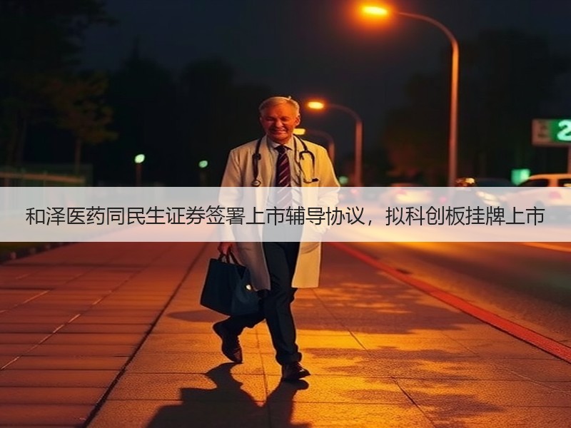 和泽医药同民生证券签署上市辅导协议，拟科创板挂牌上市