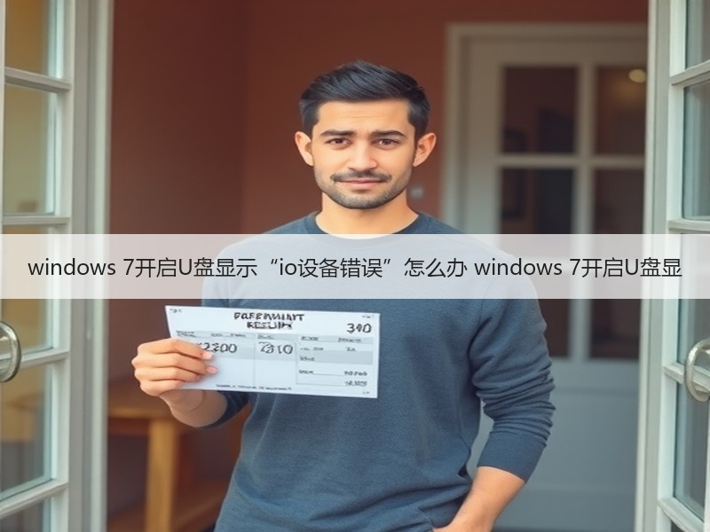 windows 7开启U盘显示“io设备错误”怎么办 windows 7开启U盘显