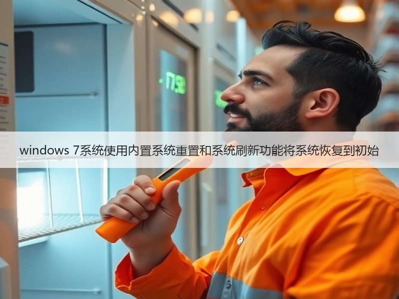 windows 7系统使用内置系统重置和系统刷新功能将系统恢复到初始
