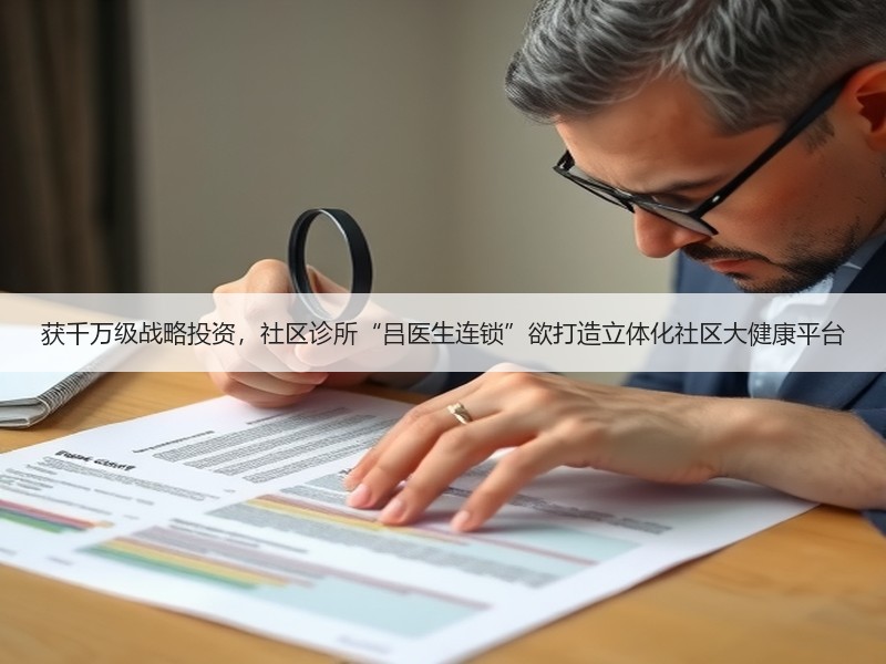 获千万级战略投资，社区诊所“吕医生连锁”欲打造立体化社区大健康平台