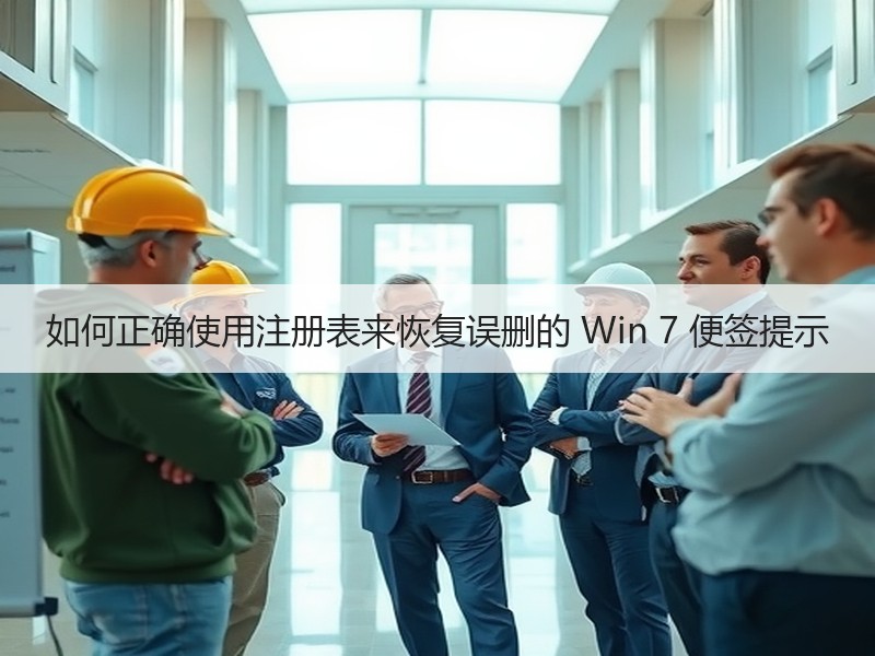 如何正确使用注册表来恢复误删的 Win 7 便签提示