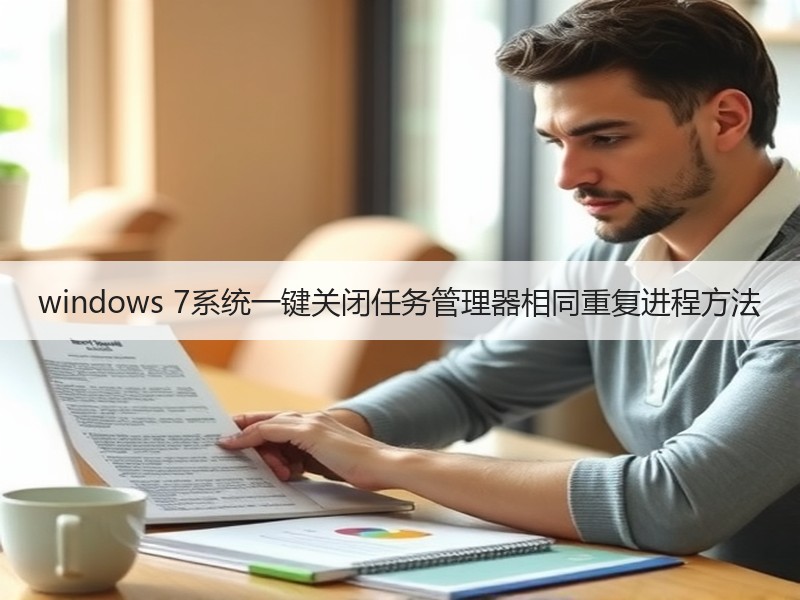 windows 7系统一键关闭任务管理器相同重复进程方法