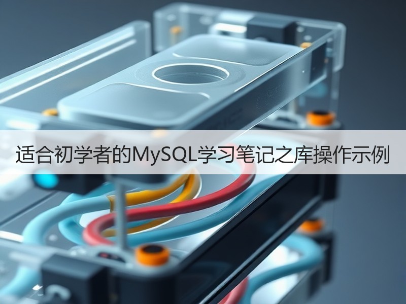 适合初学者的MySQL学习笔记之库操作示例