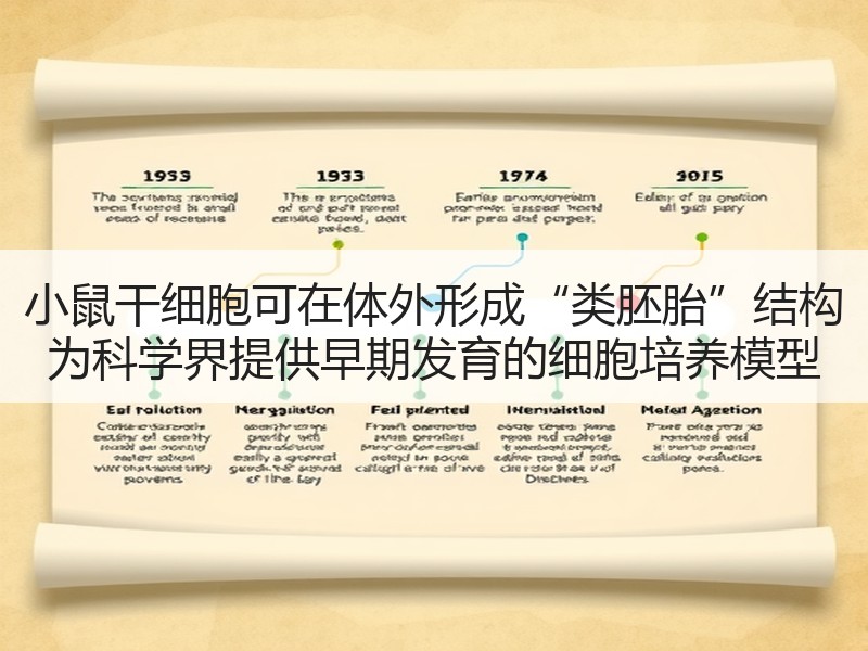 小鼠干细胞可在体外形成“类胚胎”结构 为科学界提供早期发育的细胞培养模型