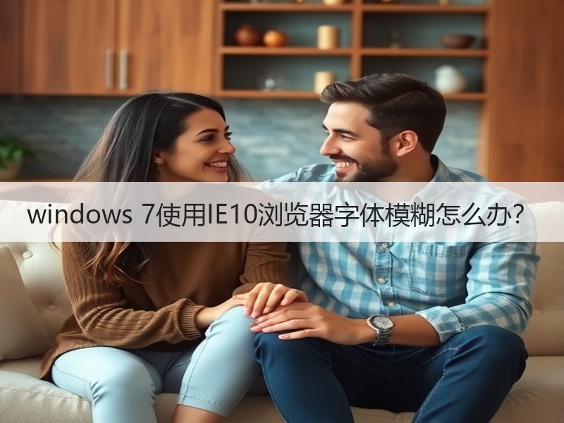 windows 7使用IE10浏览器字体模糊怎么办？