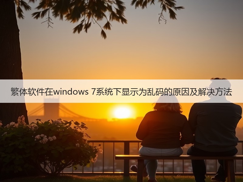 繁体软件在windows 7系统下显示为乱码的原因及解决方法