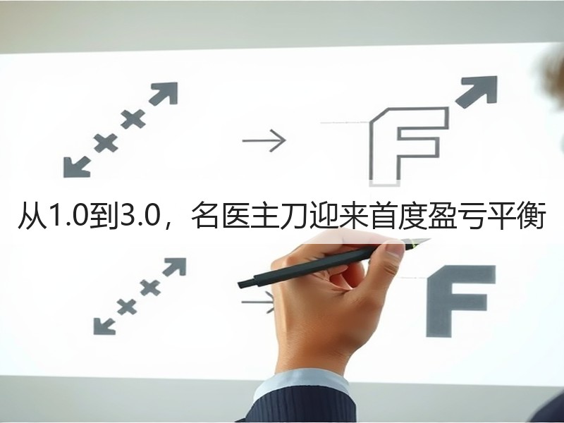 从1.0到3.0，名医主刀迎来首度盈亏平衡