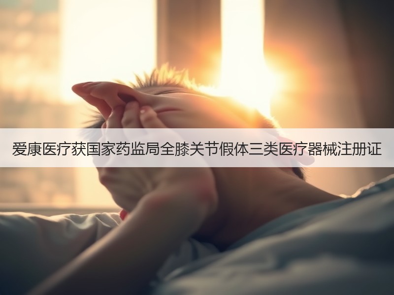 爱康医疗获国家药监局全膝关节假体三类医疗器械注册证