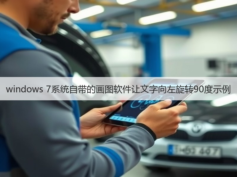 windows 7系统自带的画图软件让文字向左旋转90度示例