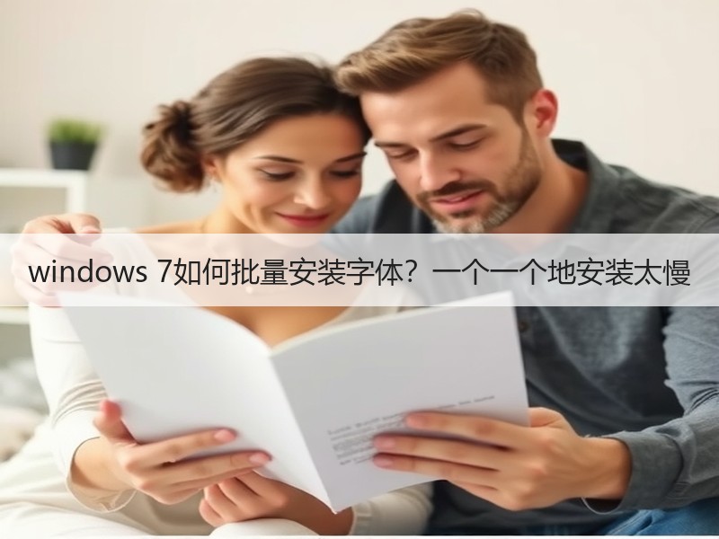 windows 7如何批量安装字体？一个一个地安装太慢