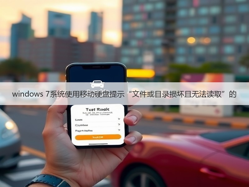 windows 7系统使用移动硬盘提示“文件或目录损坏且无法读取”的