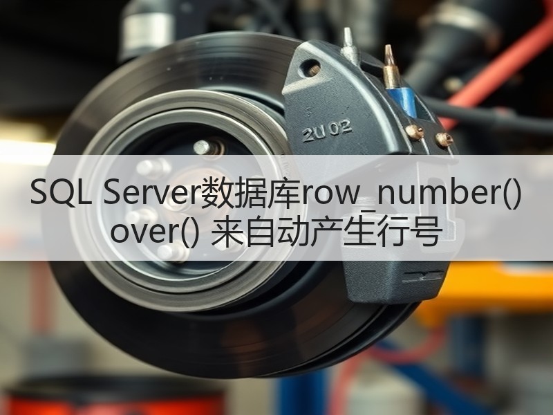 SQL Server数据库row_number() over() 来自动产生行号