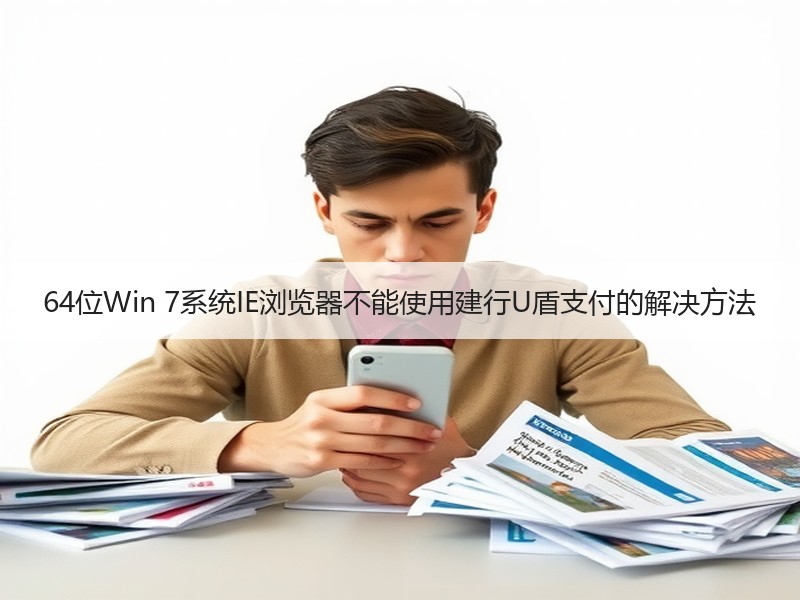 64位Win 7系统IE浏览器不能使用建行U盾支付的解决方法