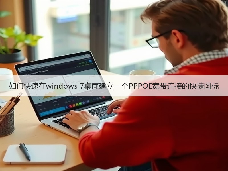 如何快速在windows 7桌面建立一个PPPOE宽带连接的快捷图标