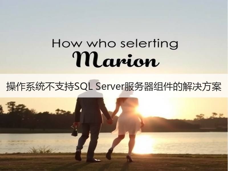 操作系统不支持SQL Server服务器组件的解决方案