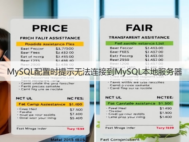 MySQL配置时提示无法连接到MySQL本地服务器