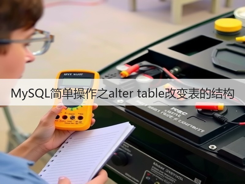 MySQL简单操作之alter table改变表的结构